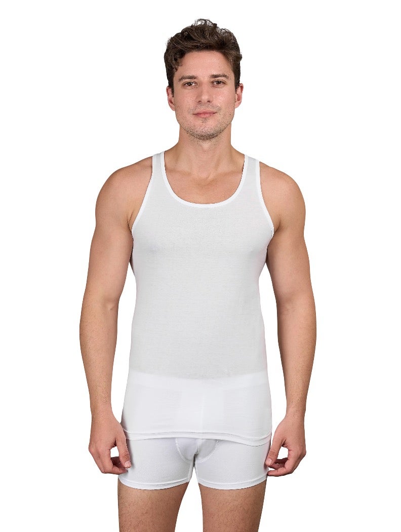 Dice® Men Cut Undershirt Bundle of 6 White Cut Shirts (100% Cotton) - Image 2